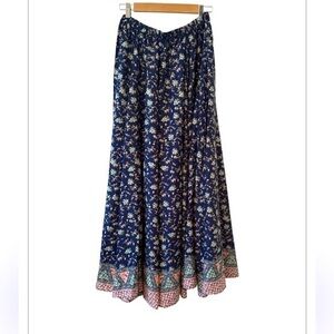NWT Rebellion Again Romantic Feminine Bohemian Floral Maxi Skirt Size Large